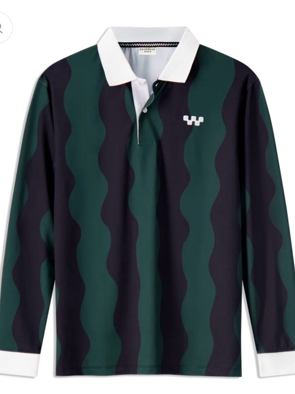 Devereux Golf -Stripe Long Sleeve Golf Shirt - Dark Green/Black
